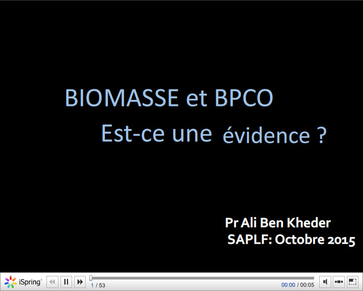 BIOMASSE et BPCO, est-ce une évidence. A. Ben Kheder