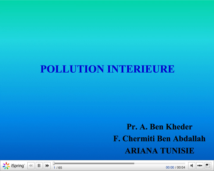 Pollution intérieure. A. Ben Kheder