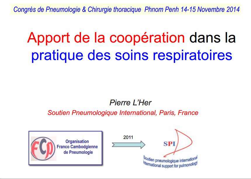 Apport de la coopération dans la pratique des soins respiratoires. Pierre L'Her