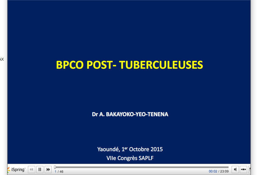 BPCO post-Tuberculeuses. AS Bakayoko