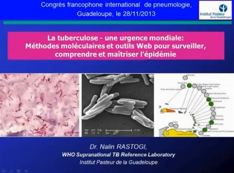 La tuberculose - Une urgence mondiale - Méthodes moléculaires et outils Web... Dr Nalin Rastogi