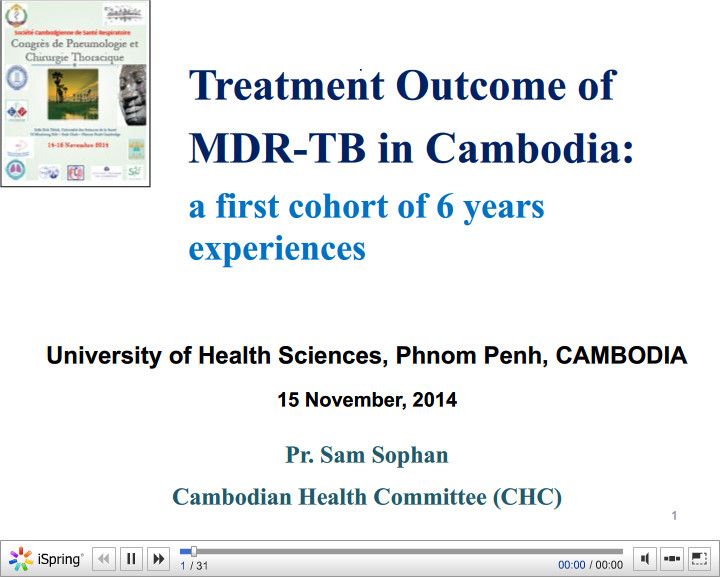 Treatment Outcome of MDR-TB in Cambodia. Sam SEPHAM