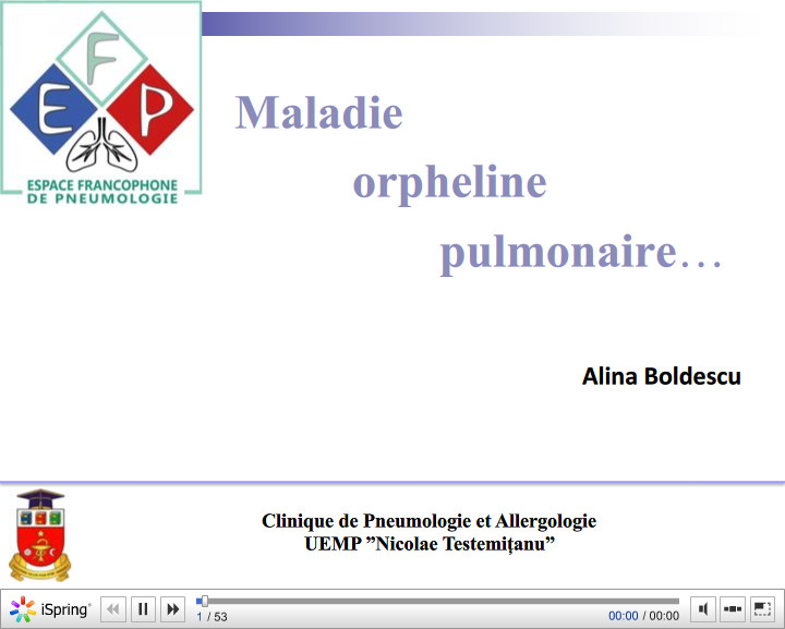 Maladie orpheline pulmonaire Alina Boldescu