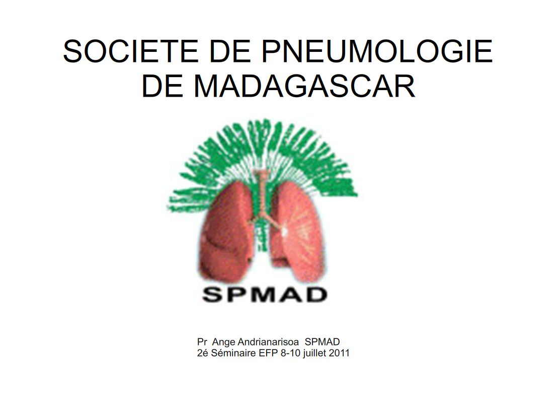 Société de pneumologie de Madagascar. Ange ANDRIANARISOA