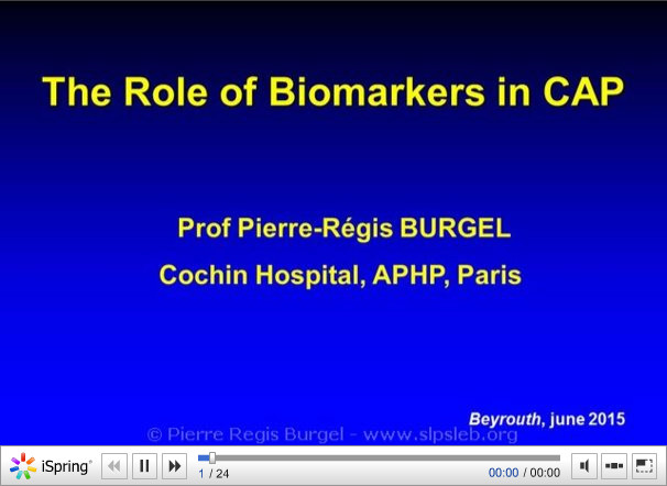 Biomarqueurs et pneumonie. Pierre Régis Burgel