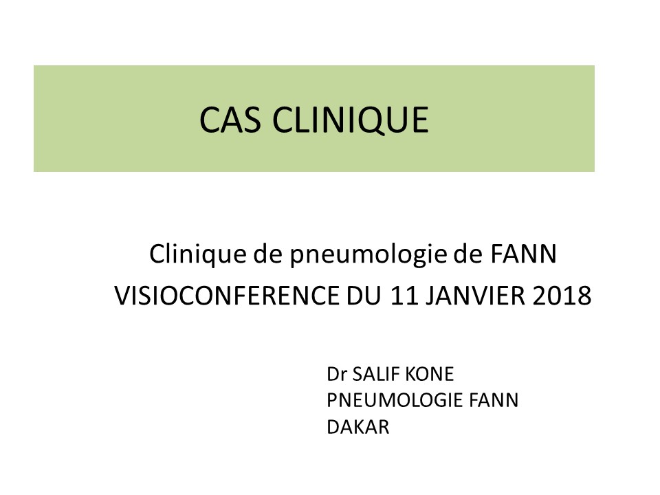 Cas clinique du Dr Salif KONE