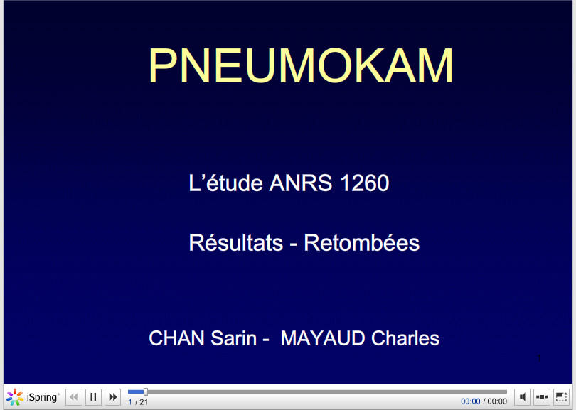 Pneumokam. l'étude, ses résultats et ses retombées attendues. Charles Mayaud