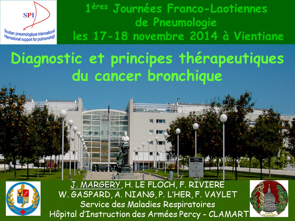 Diagnostic et principes thérapeutiques du cancer bronchique. J. Margery