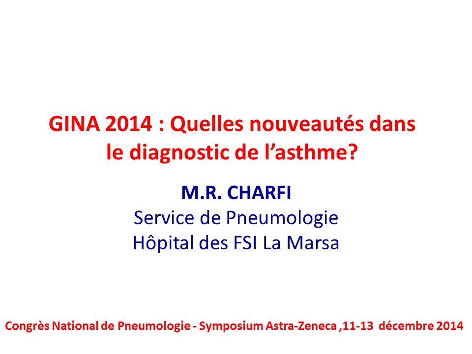 Nouveau GINA 2014. M. R. Charfi