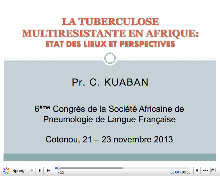 La tuberculose multirésistante en afrique. état des lieux et perspectives. C. Kuaban