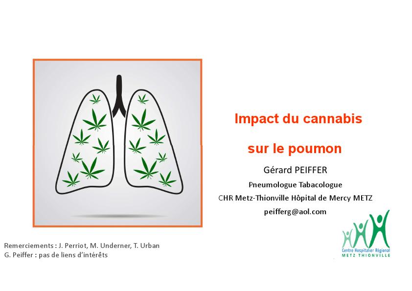 Impact du cannabis sur le poumon. Gérard Peiffer