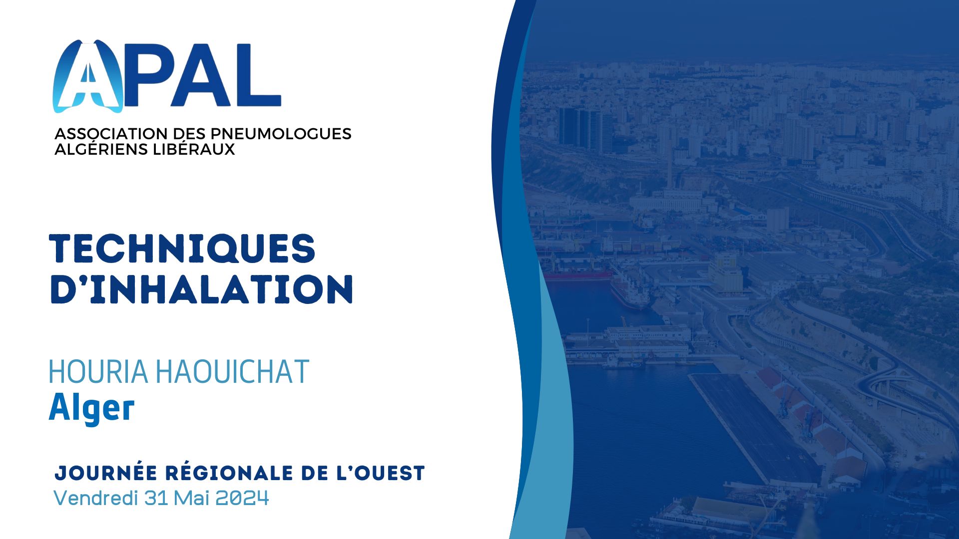 Techniques d'inhalation en pneumologie. Houria Haouichat